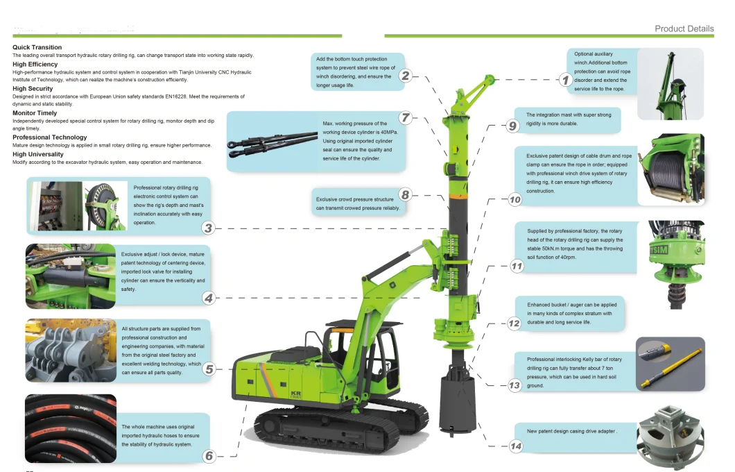 Auger Drilling Machine Kr90 Borehole Drilling Machine Price Small Borehole Drilling Rig Machines Crawler Drilling Machine