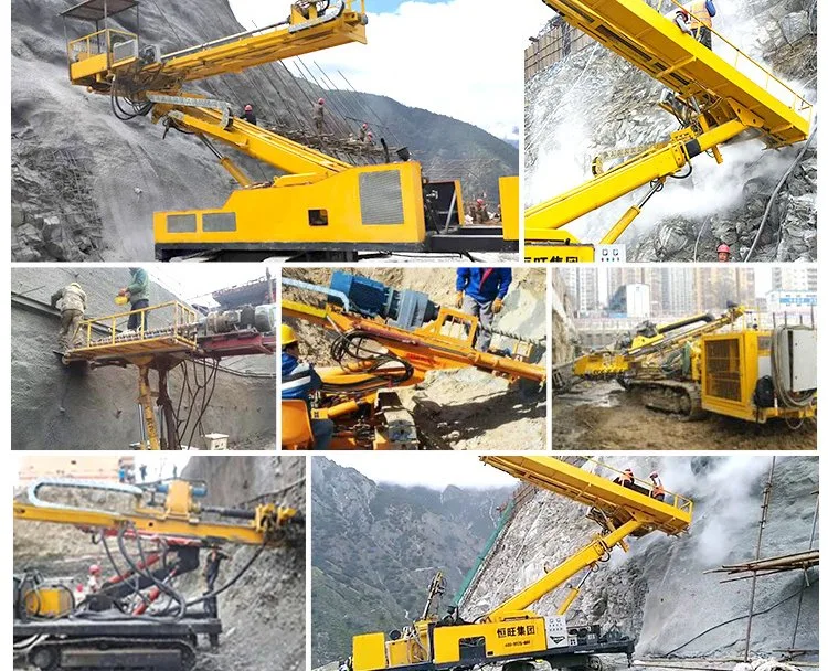 Track Shoe Width 400mm Rock Drilling Machine 12m Crawler Slope Protection Drilling Rig Has Strong Climbing Abilit