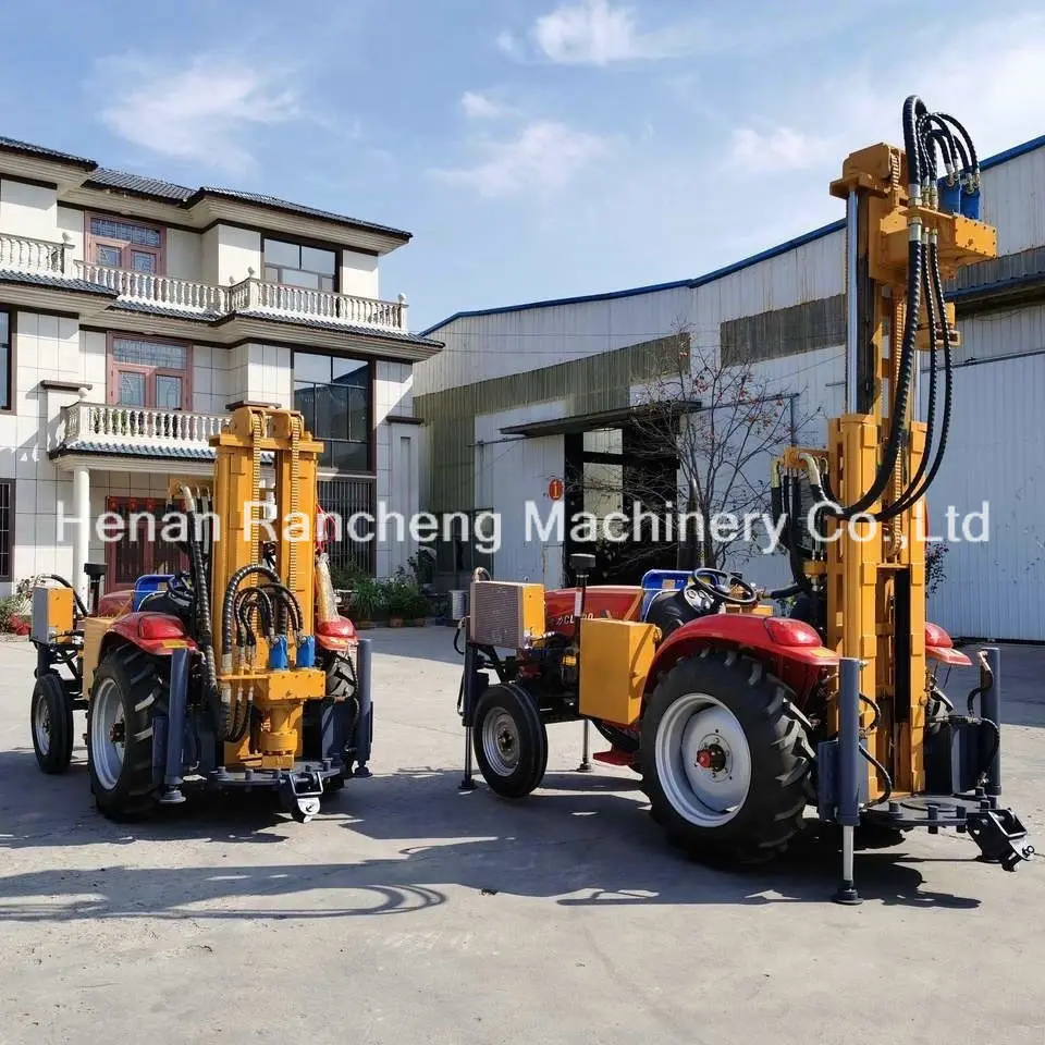 RC200wt Four-Wheel Tractor Mounted Hydraulic Deep Water Well Drilling Rig Machine /Tractor Borehole Water Drilling Rig Machine /Water Drilling Equipment