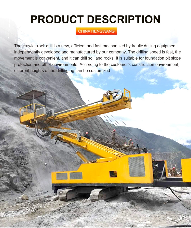 Hydraulic Drifter Diesel Electric Power Borehole Construction Anchor Drilling Rig