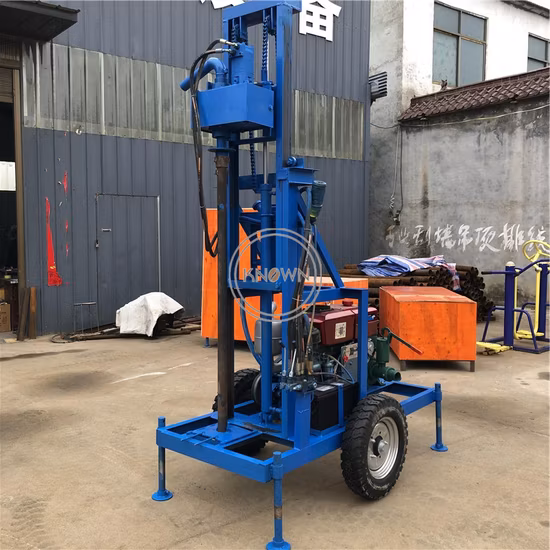 Moteur diesel 22HP Well Drilling Rig monté sur tracteur Machine de forage de l'eau 100m en alliage de profondeur PDC Carottage Bits Prix